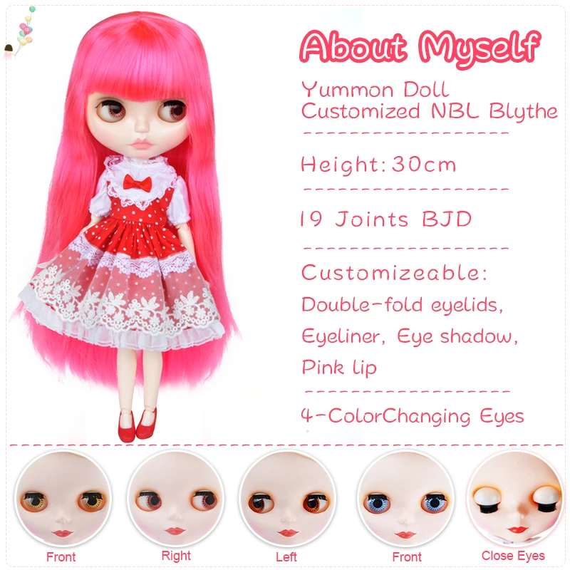 Кукла Blyth Free Hands Set индивидуальная кукла NBL Shiny Face шарнирная 1/6 BJD Ball куклы для