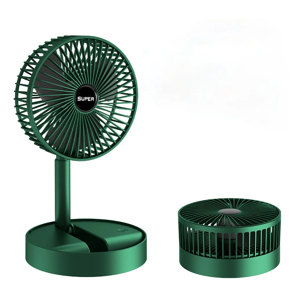 

USB Portable Rechargeable Fan Office Household Foldable Telescopic Fan Low Noise High Battery Life Standby Mini Electric Fan New