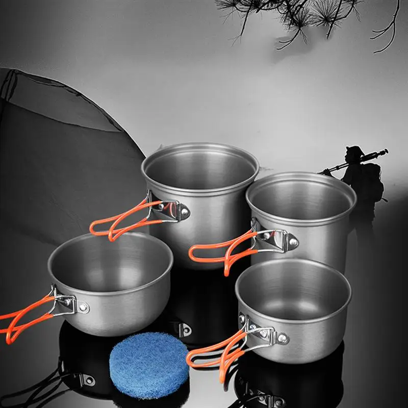 

1 Set of Camping Cookware Folding Pot Outdoor Cooking Set Outdoor Mess Kit