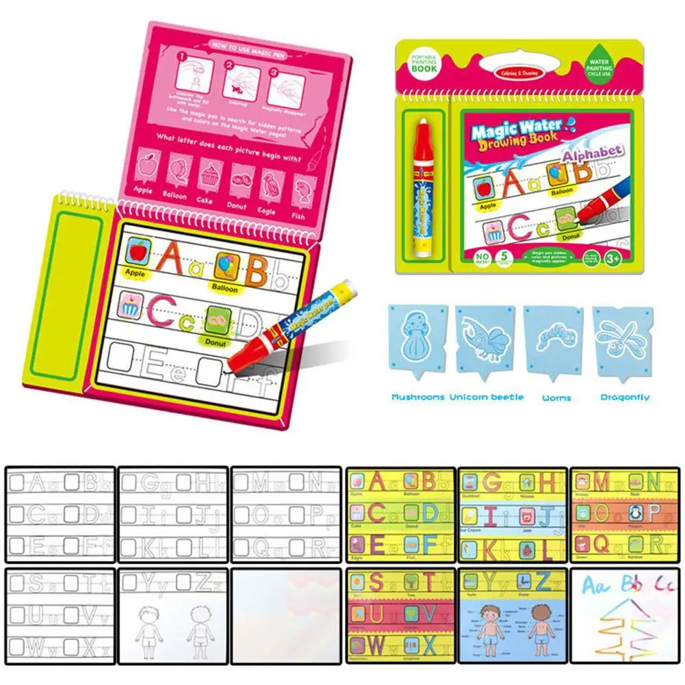 

Magical Water Painting Book Reusable Children Graffiti Drawing Board Kids Gift