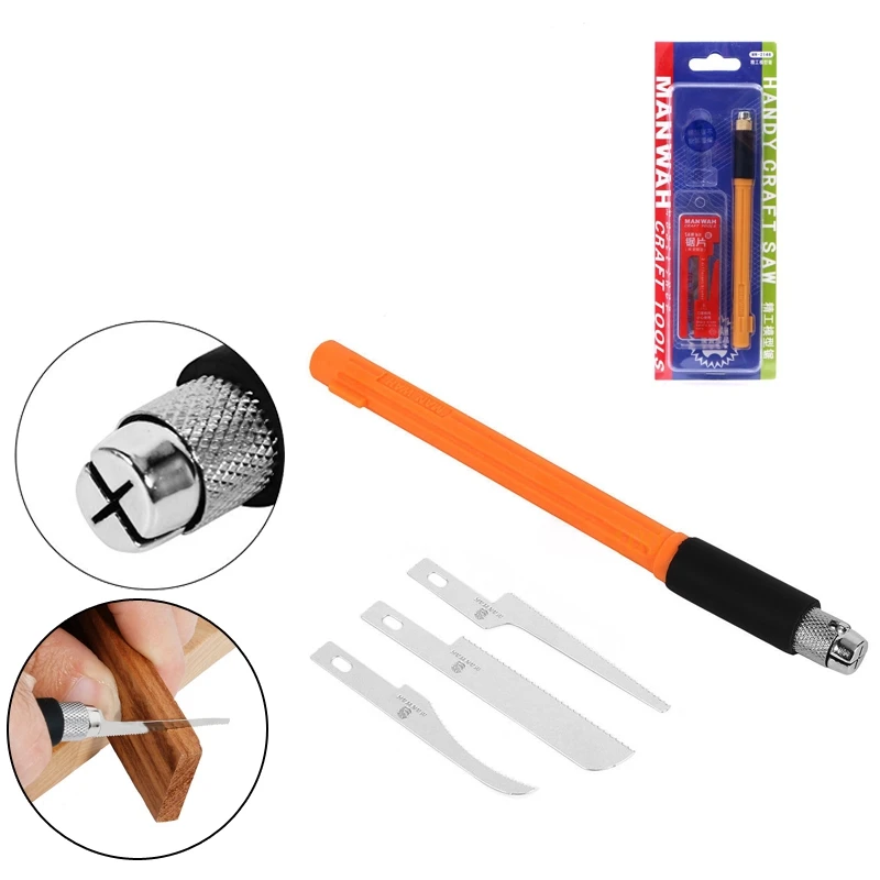 

Craft Saw With 4 Saw Blades Hand Tools MW-2146 Model Tools Mini Hand Saw Multifunctional For Woodworking Orange New Parts