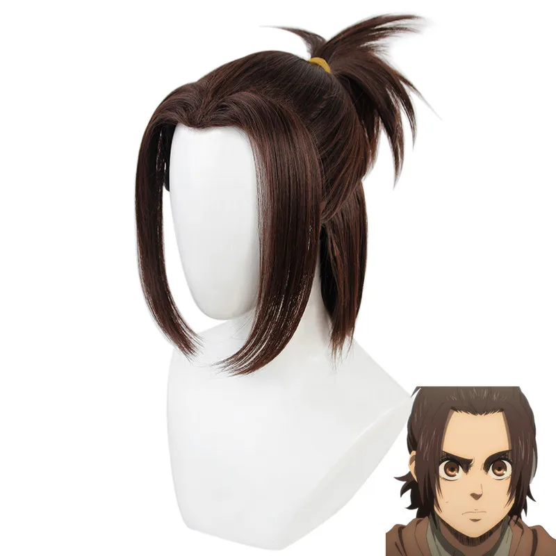 

Attack on Titan Gabi Braun Short Brown Ponytail Heat Resistant Synthetic Hair Halloween Cosplay Wig + Wig Cap