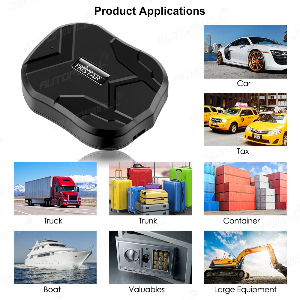 $79.89 AUTOPMALL Car GPS Tracker 4G TKSTAR TK905 5000mAh Magnetico 4G GPS Tracker Car Waterproof Shake Alarm Free APP