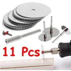 Диск для циркулярной пилы, электрический шлифовальный режущий диск, вращающийся инструмент для Dremel, металлический резак, электроинструмент, деревообрабатывающие режущие диски, 11 шт.