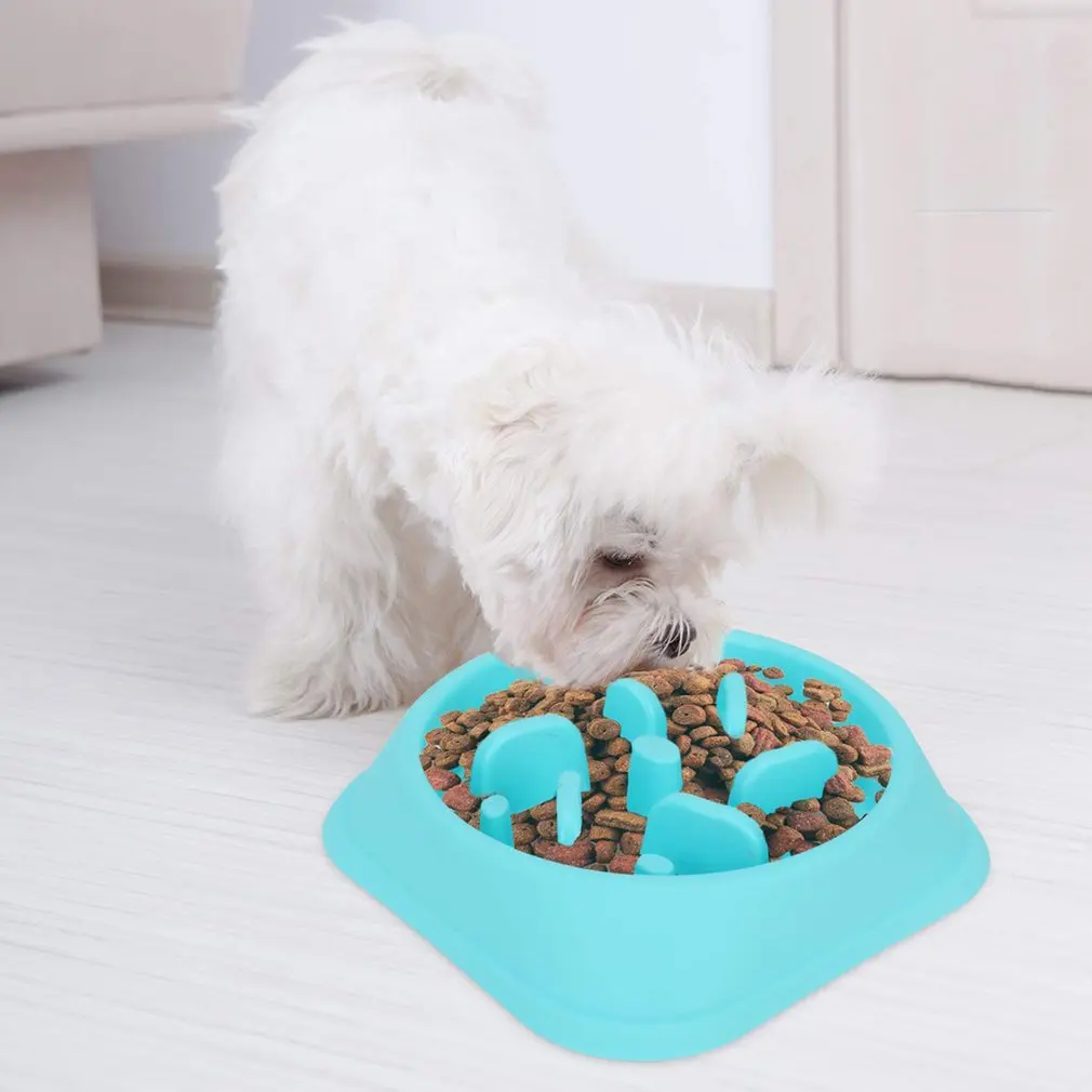 

DT040 Pet Slow Bowl Food Bowl Anti-Choke Dog Feeding Food Bowl Pet Feeder Non-slip Thickening Eating Bowl For Pet Non-slip Base