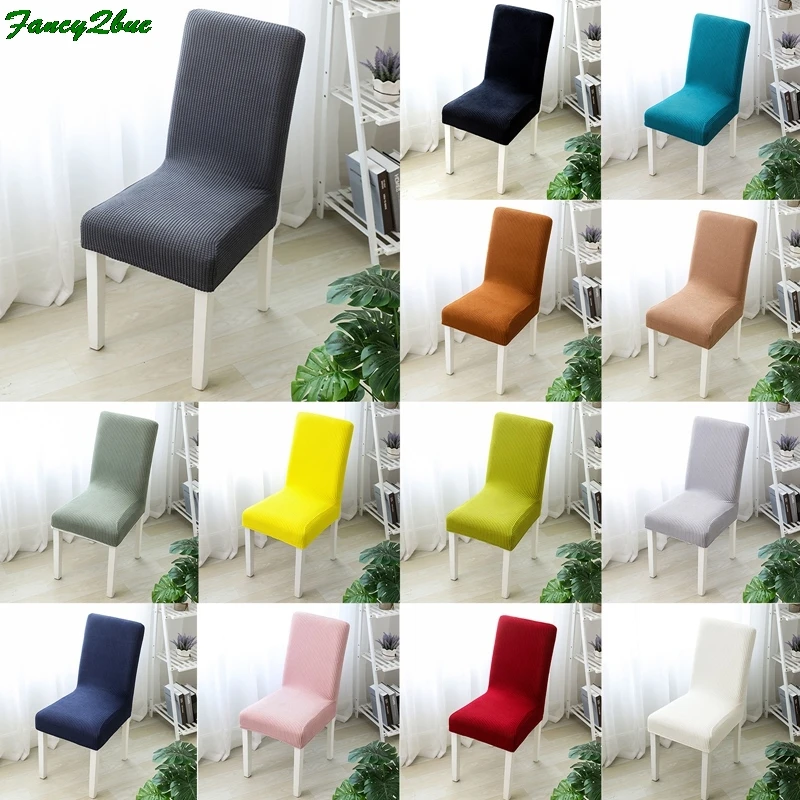 

Solid Jacquard Chair Covers Spandex For Wedding Dining Room Office Banquet House Chaise Chair Cover