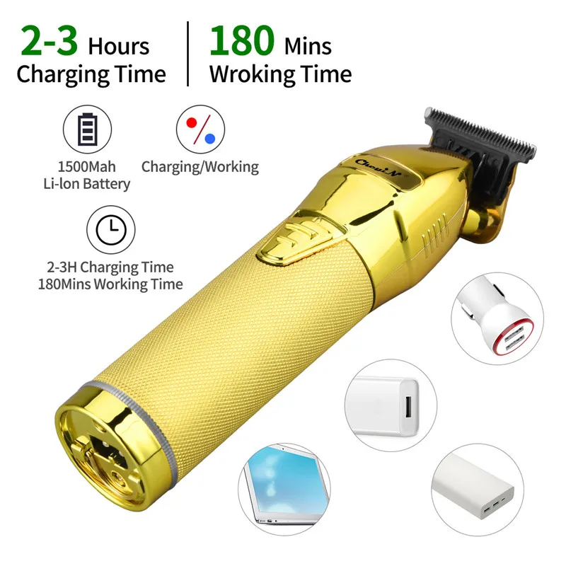 

Professional Barber Clipper Electric Beard Trimmer Rechargeable Hair Cut Stainless Steel Blade Hair Cutter Machine Cutting