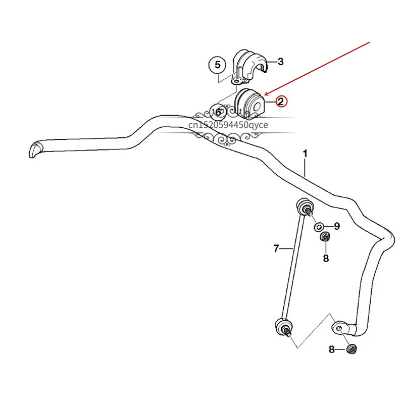 Резиновый подшипник передний стабилизатор рукав X5b mw4.4i 4.6is открывающийся клей |