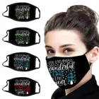 1 шт. Моющиеся Многоразовые маски с напечатанными буквами маски для женщин чехлы Модные рты Рождественская маска для лица Хэллоуин косплей тушь для ресниц