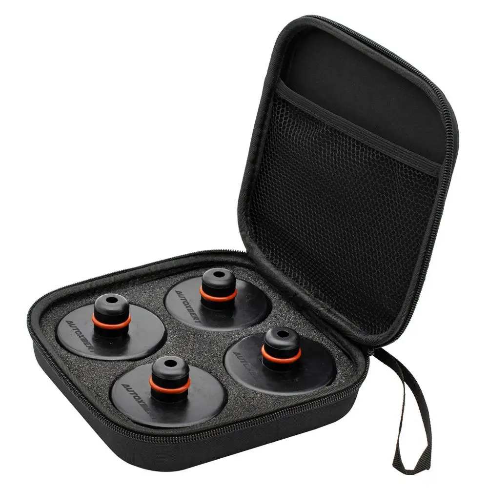 4x car rubber jack pad lifting point adapter tool storage case non slip support frame protector for tesla model x y s 3 black free global shipping