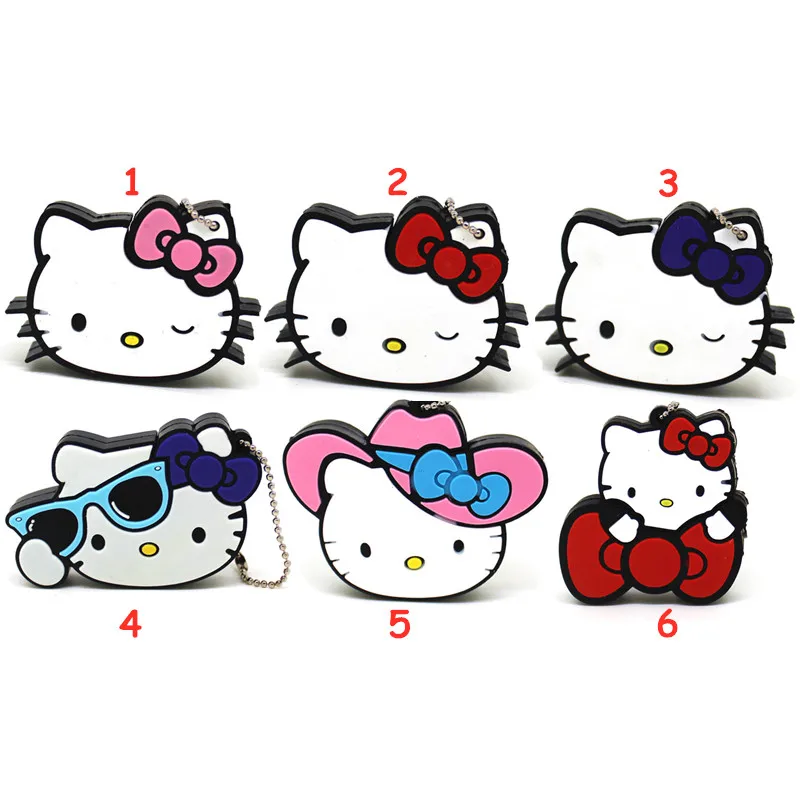Милый USB флеш накопитель 4 ГБ 8 16 32 64 Kitty Cat карта памяти мультяшный 128 U диск|USB