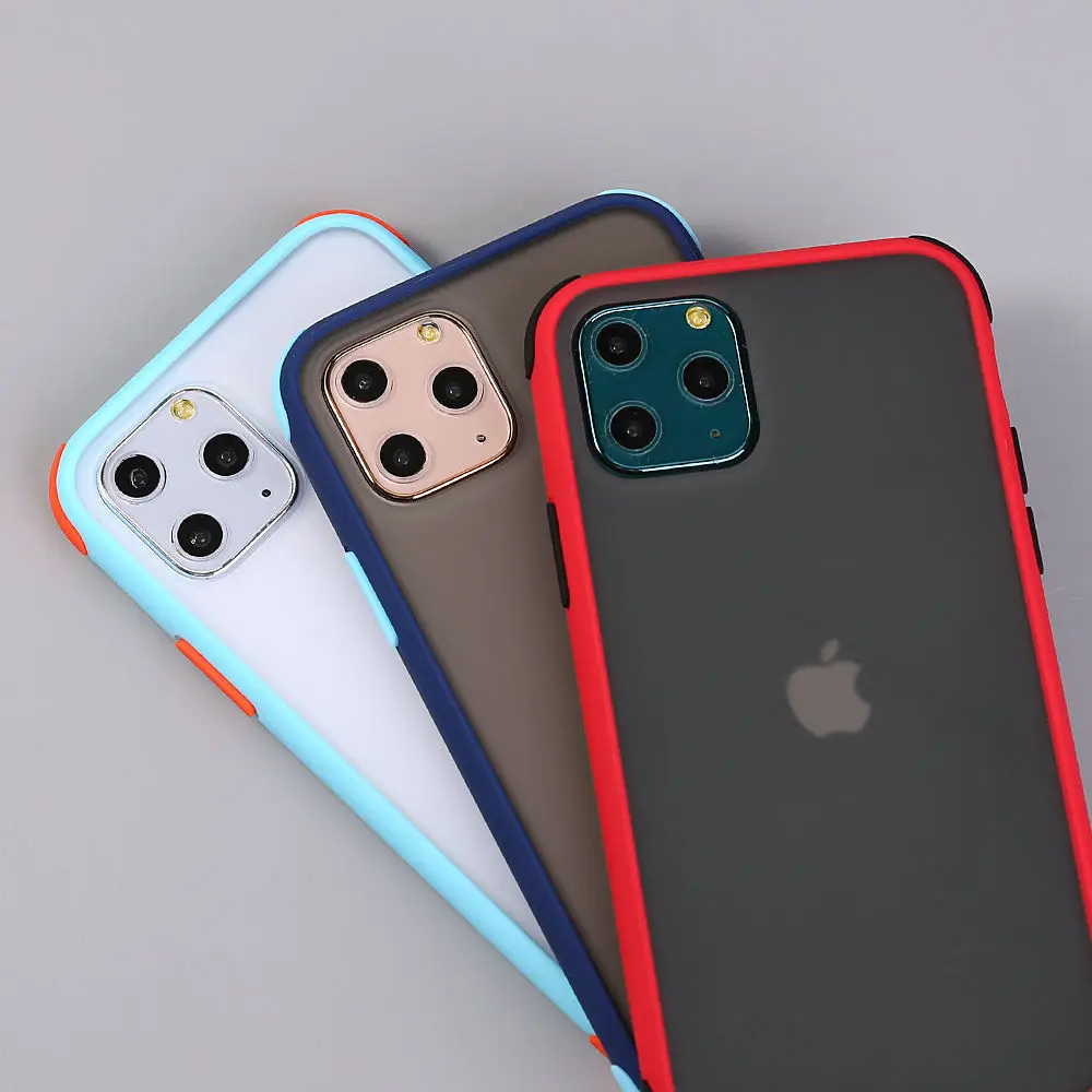 Матовый Прозрачный чехол для телефона iPhone 11 XR XS Max X 6 6S 7 8Plus Siliicone защитный бампер жесткий чехол для телефона