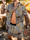 Мужские Гавайские комплекты с коротким рукавом, летняя рубашка с принтом на пуговицах, пляжные шорты, Быстросохнущий повседневный мужской костюм, популярный товар 2021