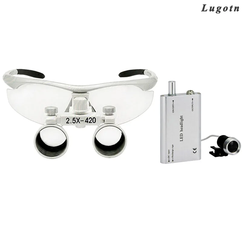 Увеличивающие очки 2 5x лидер продаж Стоматологическая лампа налобного фонаря
