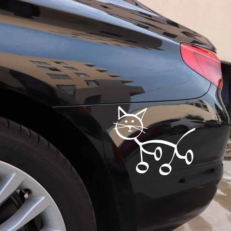 YJZT X см Виниловая наклейка с котенком милая Автомобильная мультяшный Забавный