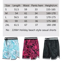 2021 new european and american style printed shorts vacation shorts beach style casual shorts