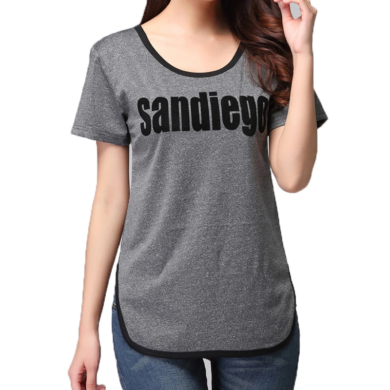 Летние женские футболки свободного покроя корейского размера плюс толстые мм