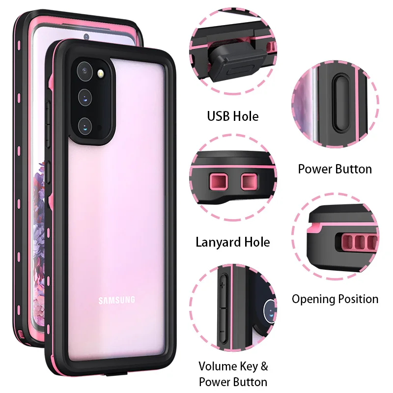 shellbox waterproof case for samsung s20 plus s21 note 20 ultra clear shockproof cover for samsung s10 s9 note 10 luxury case free global shipping