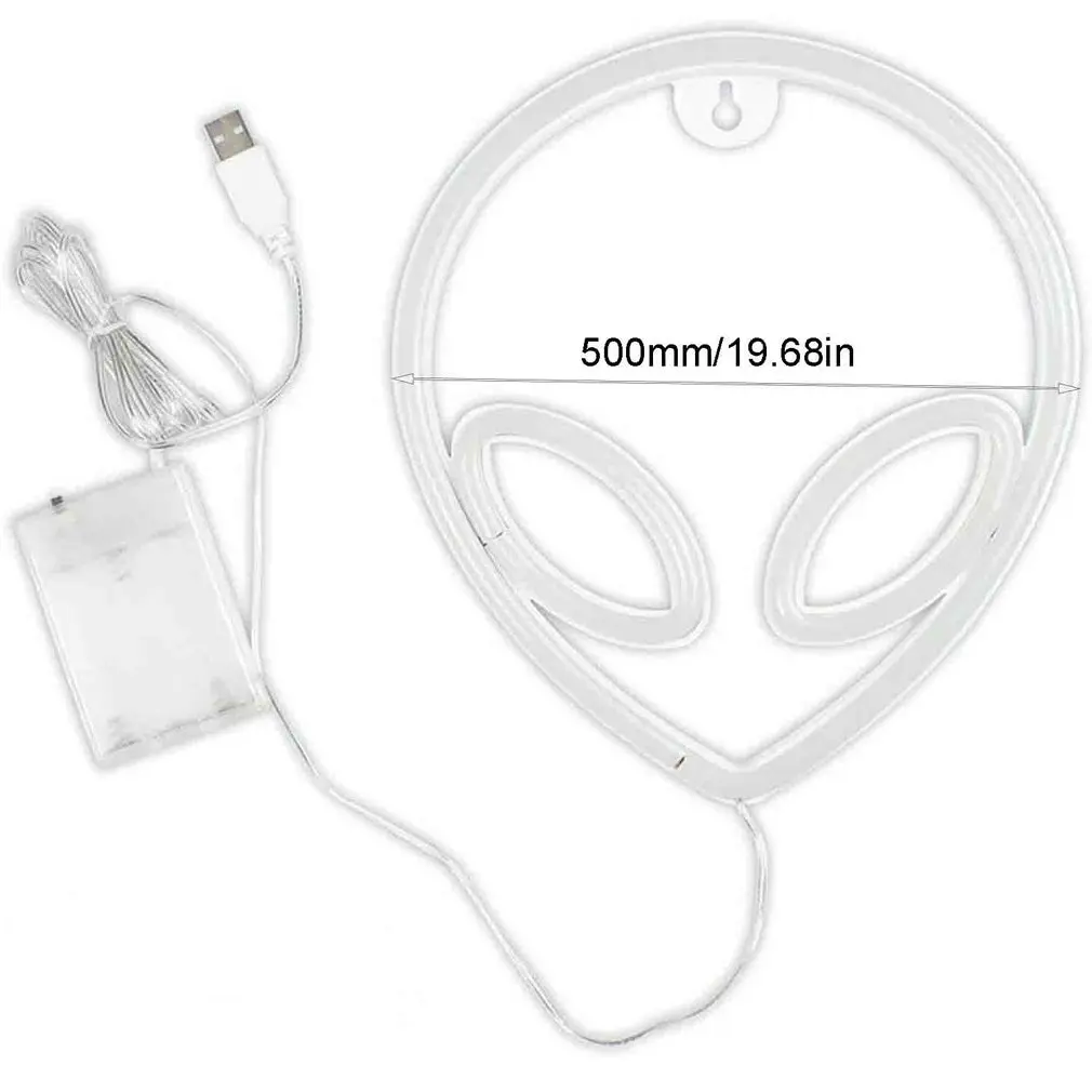 

Alien Neon Night Lights Decorative LED Neon Signs Alien Lamp Wall Art Decor Light For Home Bedroom Party