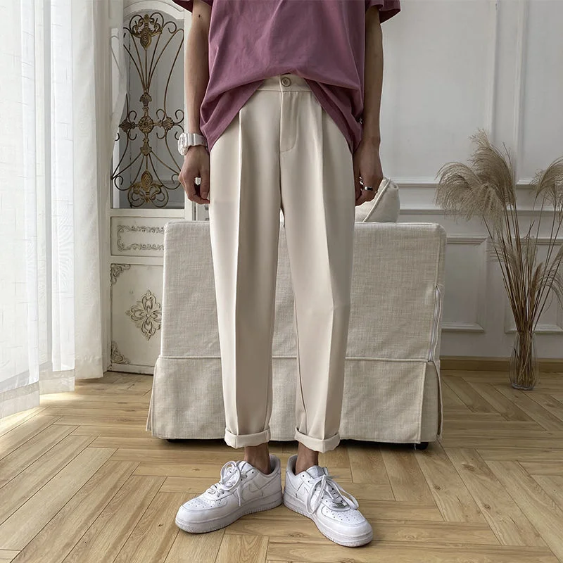 

Privathinker Korean Men Harem Pants Harajuku Man Solid Color Casual Black Pants 2020 Streetwear Male Beige Trousers