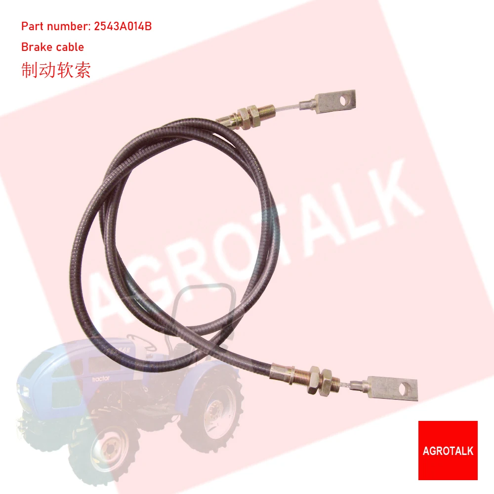 Cable de freno de pie para tractor Fengshou Lenar LE254 II / LE274II NJ385 con motor, número de pieza: 2543A014B