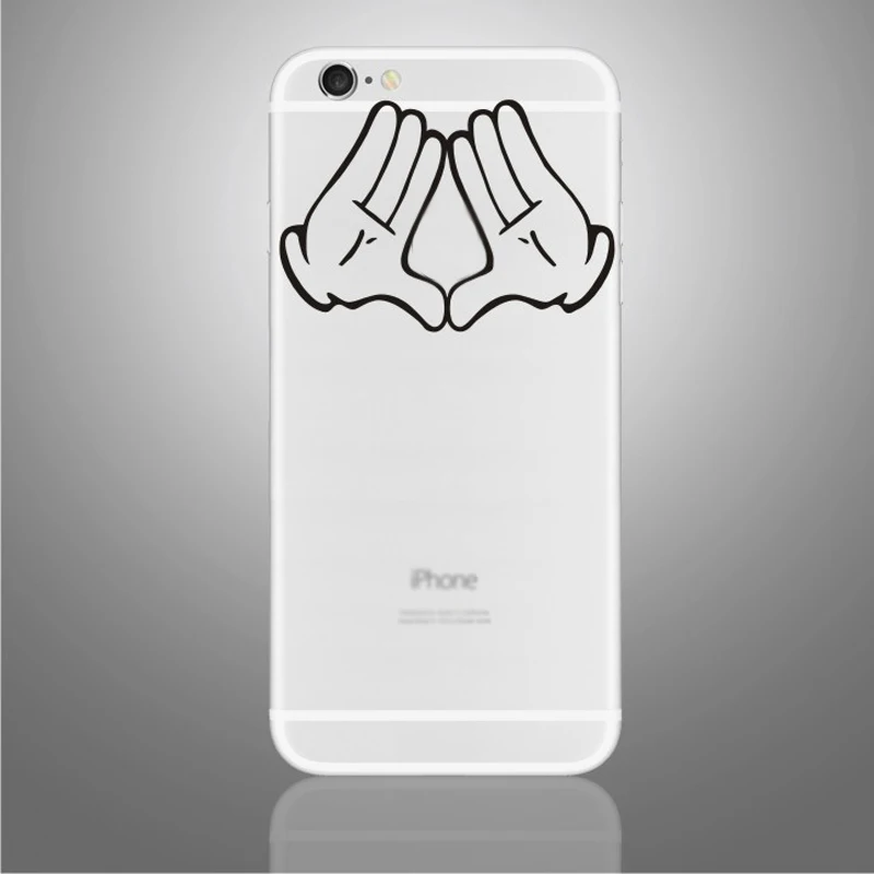 Виниловые наклейки для iPhone 6/6 Plus для iPhone 7/8 Plus забавные частичные наклейки для iPhone 7/8 X/XS черные наклейки