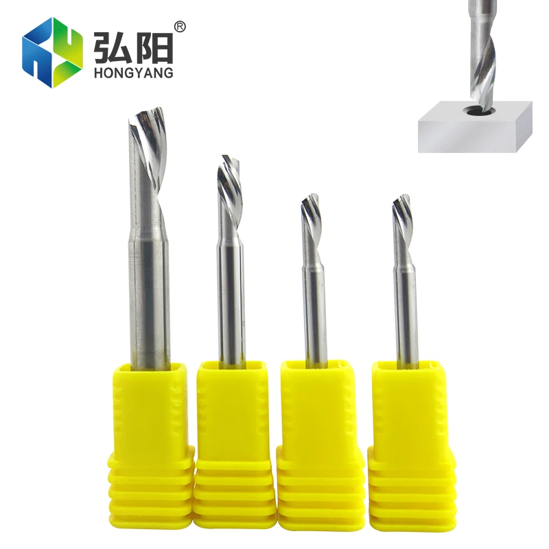 

1 3D CNC Milling Cutter Bit, Single-Edged Router Planer Head Spiral End Mill, Used For Woodworking Metal Aluminum Carving Knife