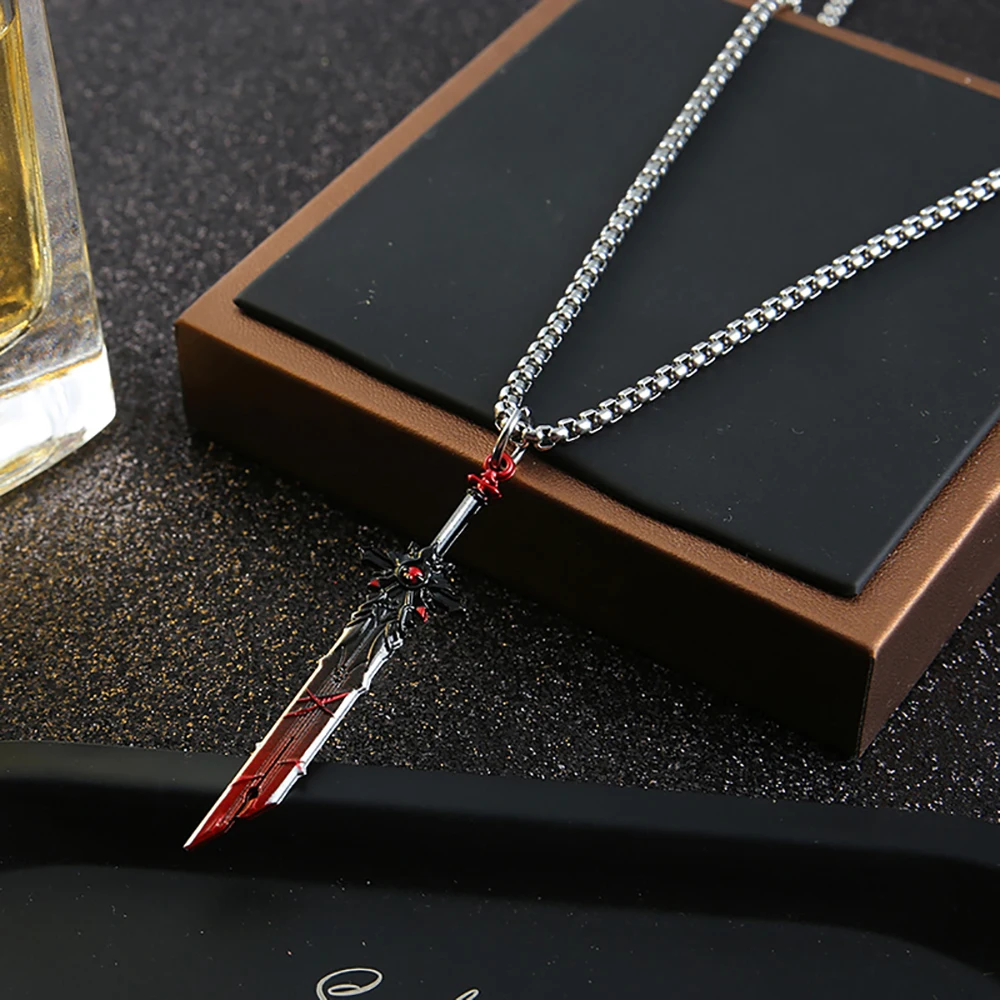 Ожерелье Genshin с имитацией ударного оружия чокер из волчьего камня ожерелья