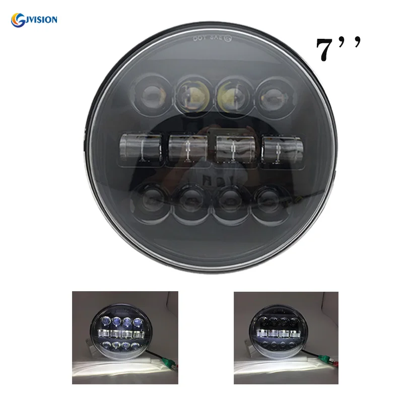 7 дюймов светодиодные фары дальнего и ближнего света 12 В H4 Фары для Touring Street Glide Road