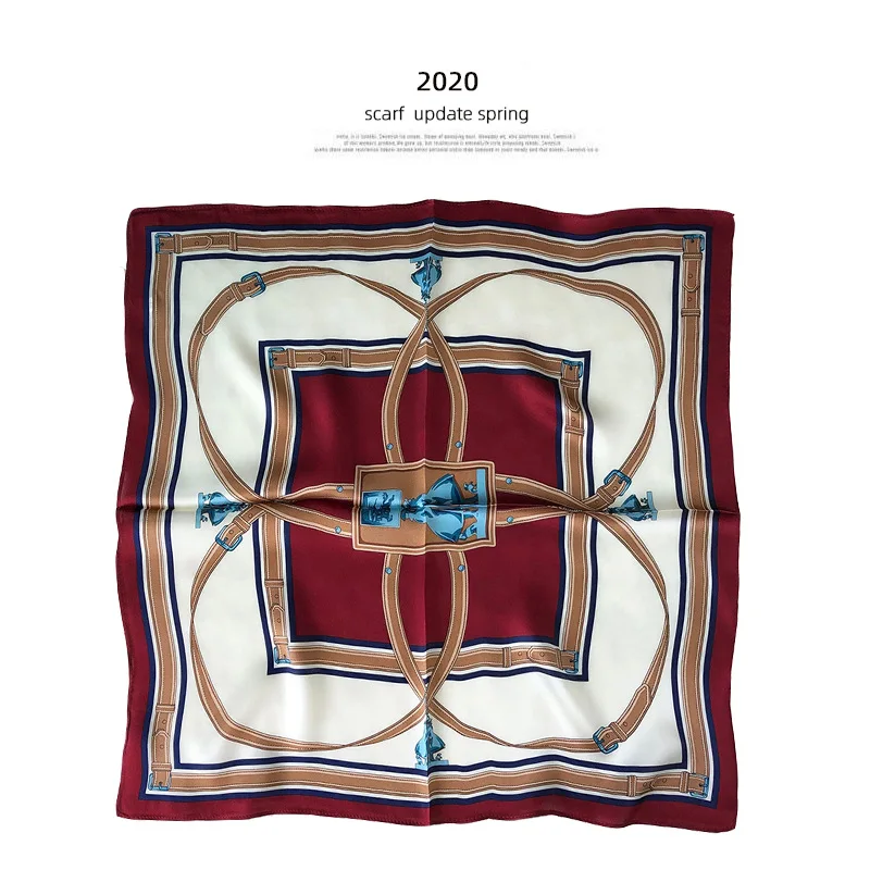 

New 2021 Brand 100% Silk Scarf Fashion Design Women Summer Beach Small Scarves Shawl Bandana Hijab Pashmina Cachecol