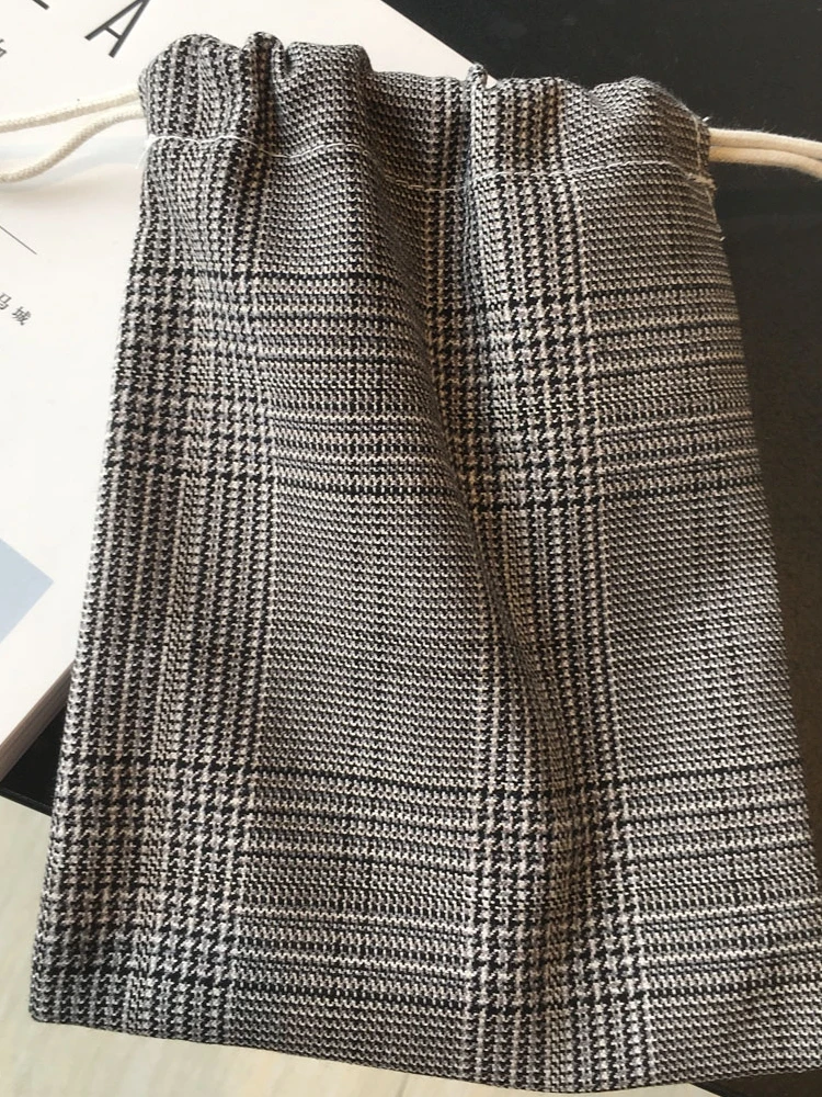 

Gray Gird jewelry Gift Bags 8x10cm 9x12cm 11x14cm 13x17cm Hair Makeup Fabric Packaging Pouch