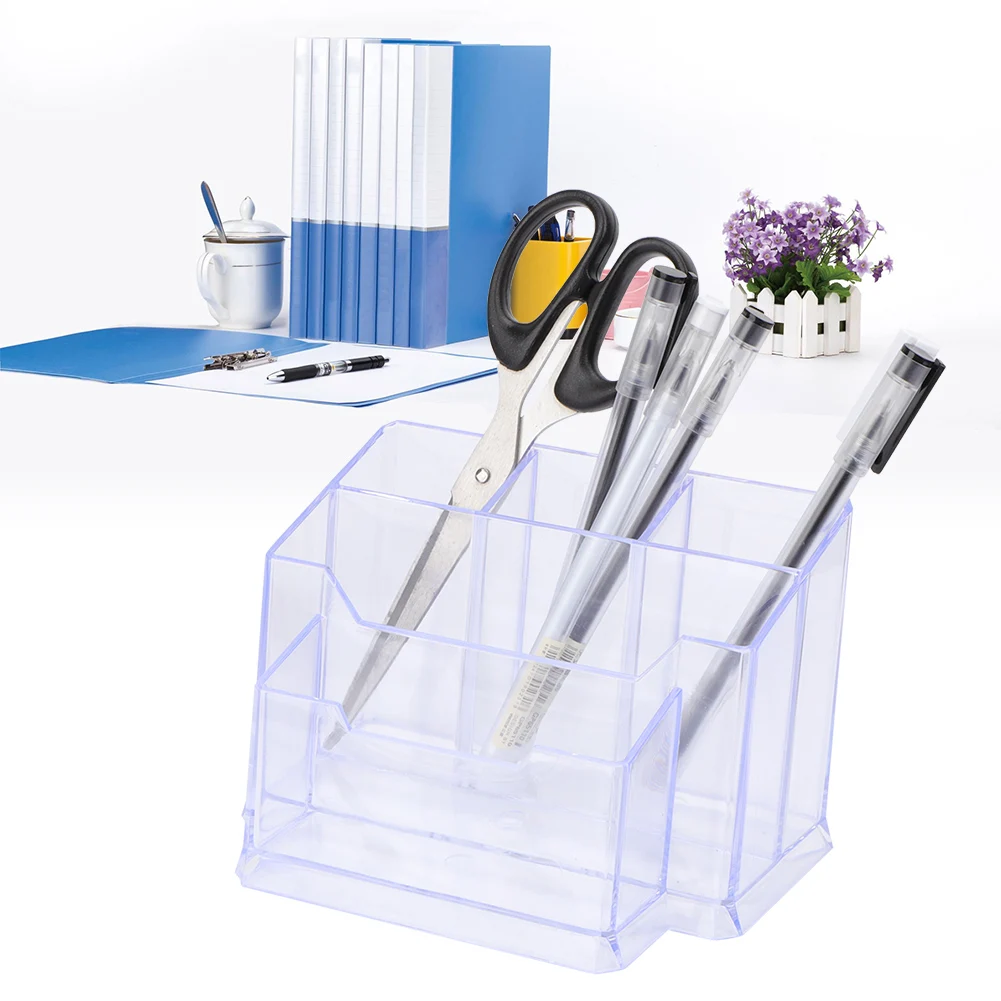 Популярный офисный прозрачный многофункциональный держатель для ручек с