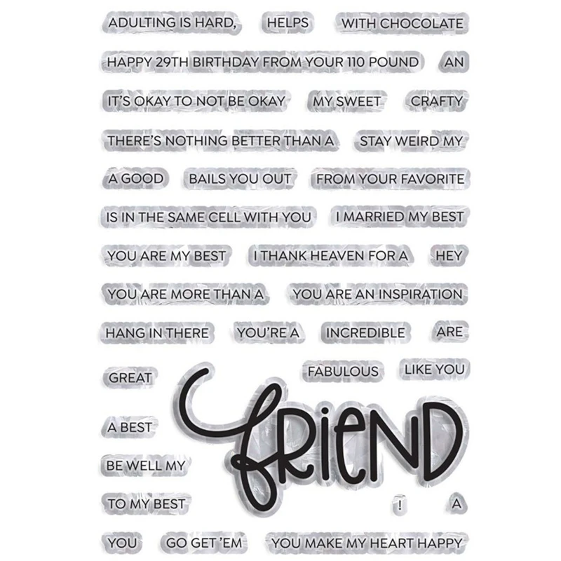 Прозрачный силиконовый штамп FXL Friend/печать для скрапбукинга своими