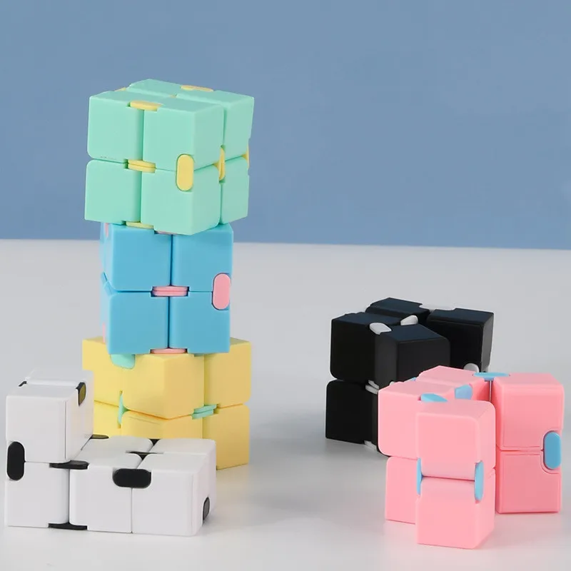 

New Infinite Cube Anti-stress Fingertip Flip Second-order Cube Decompression Creative Toy Features Material