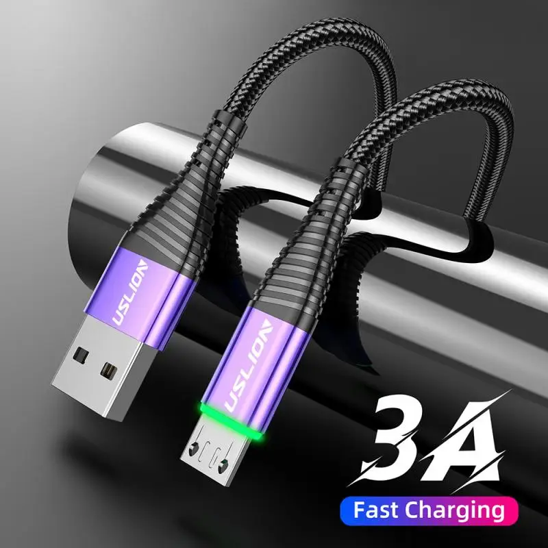 Кабель Micro USB 3A 0 5 м/1 м/2 м для быстрой зарядки и синхронизации данных Xiaomi Samsung Huawei Note