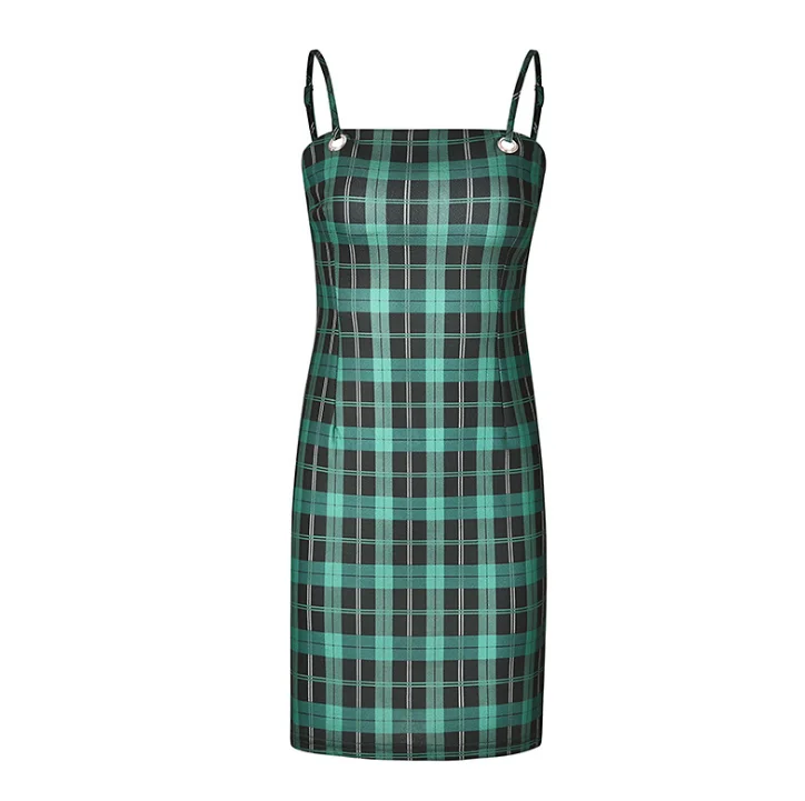

Waist Backless Girls Plaid Strapless Sleeveless Women Mini 2022 High Female Summer Slim Sexy Style Dresses Bow Casual Dress Hot
