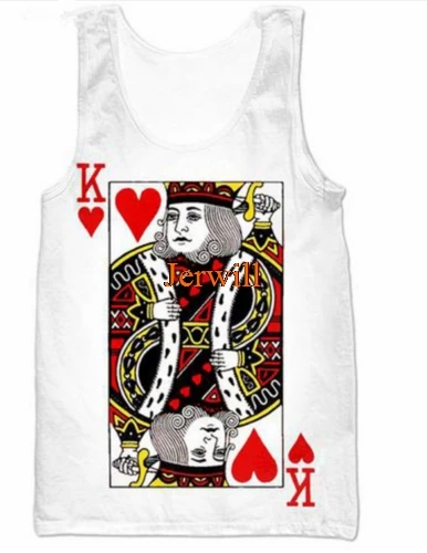 

Men Women Hot Sale 3D Print Tank Tops Poker Vest Summer Cool Sports Casual Tops