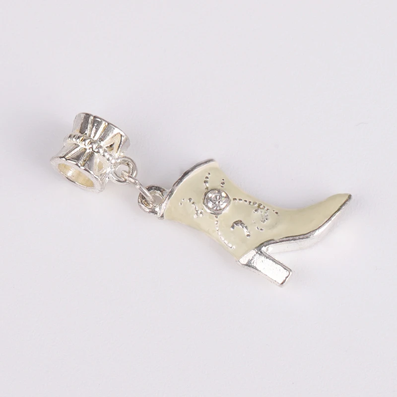 Оригинальные посеребренные бусины в винтажном стиле с кристаллами на высоком