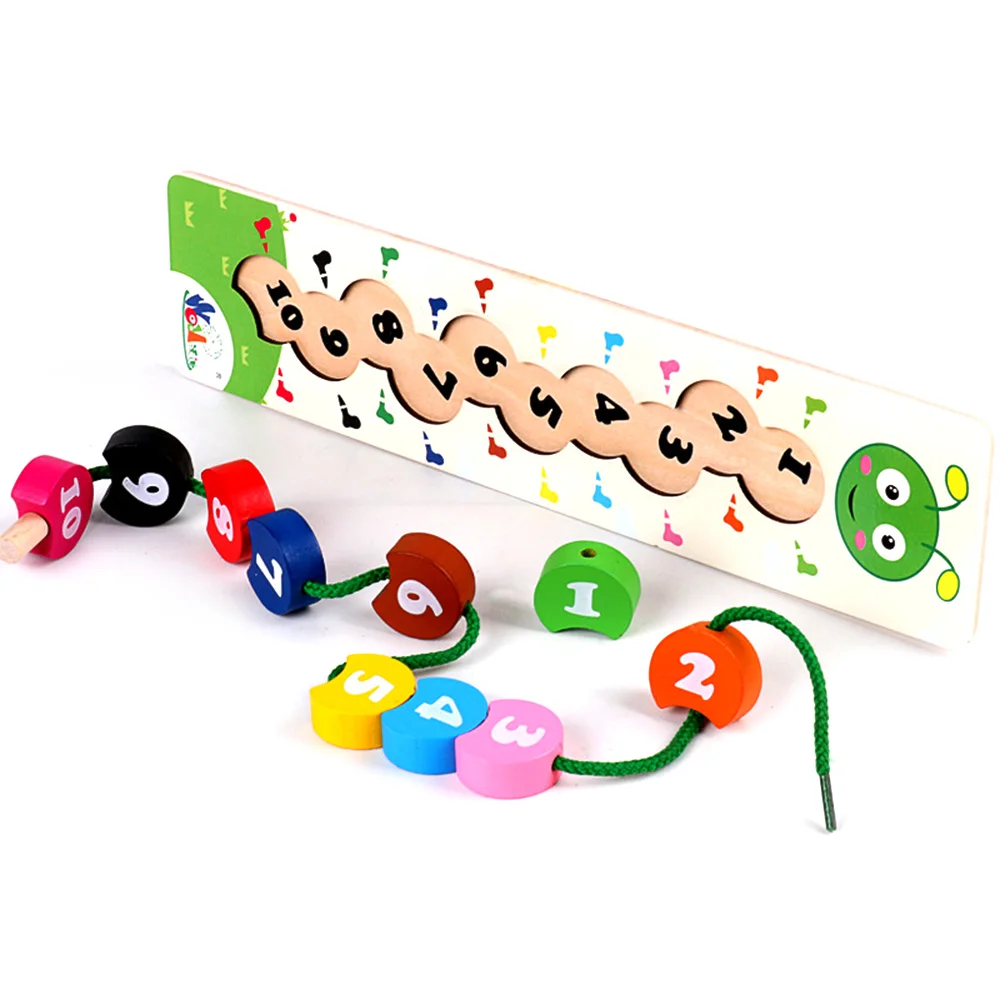 Деревянные игрушки для малышей DIY Ремесленная игрушка с номером гусеницы