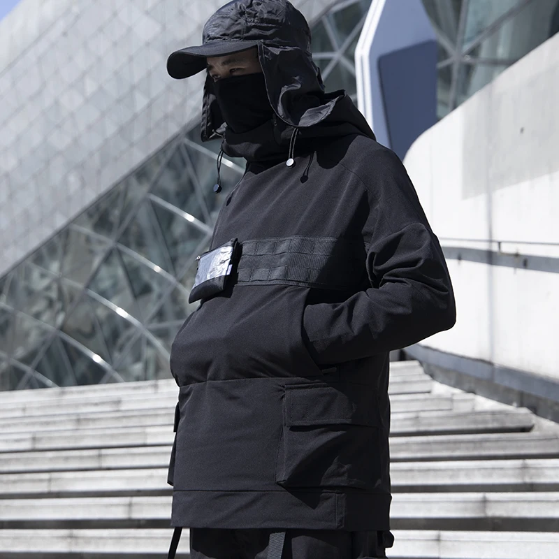 Пуловер WHYWORKS Techwear худи-карго легкая Солнцезащитная мягкая рубашка в стиле