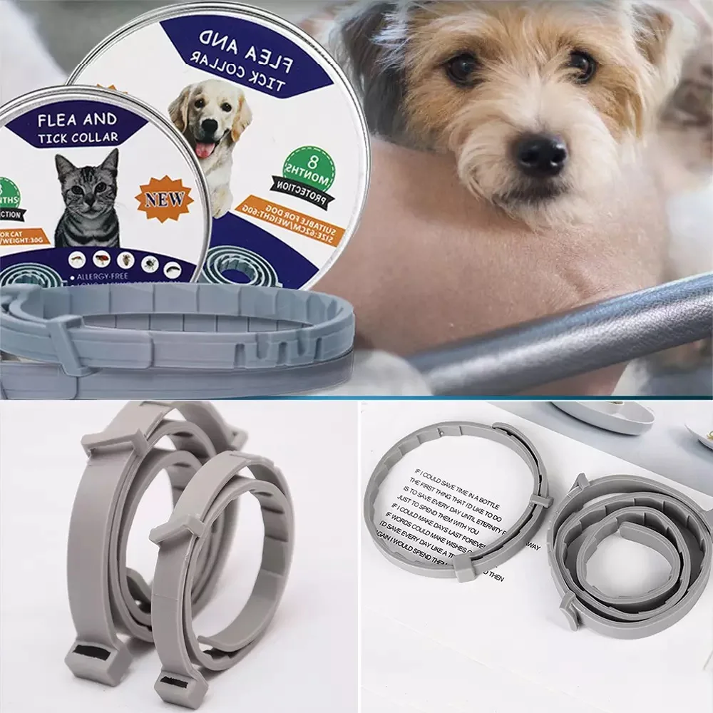 Ошейник для блох и клещей собак кошек до 8 месяцев ошейник против комаров