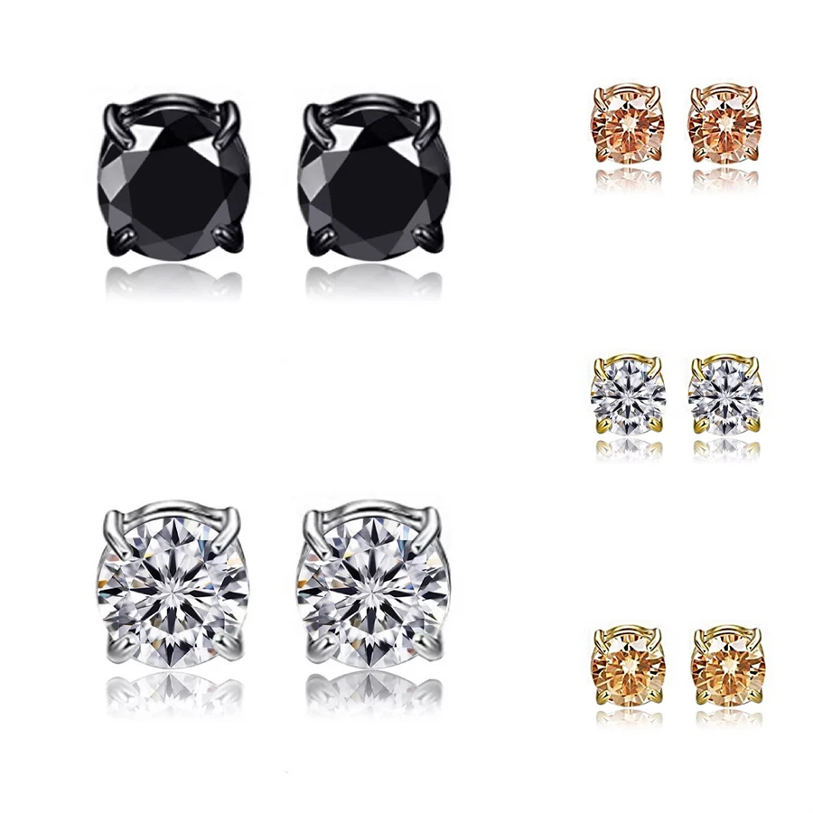 

Explosive zircon magnet ear clips without pierced fake earrings unisex zircon earrings