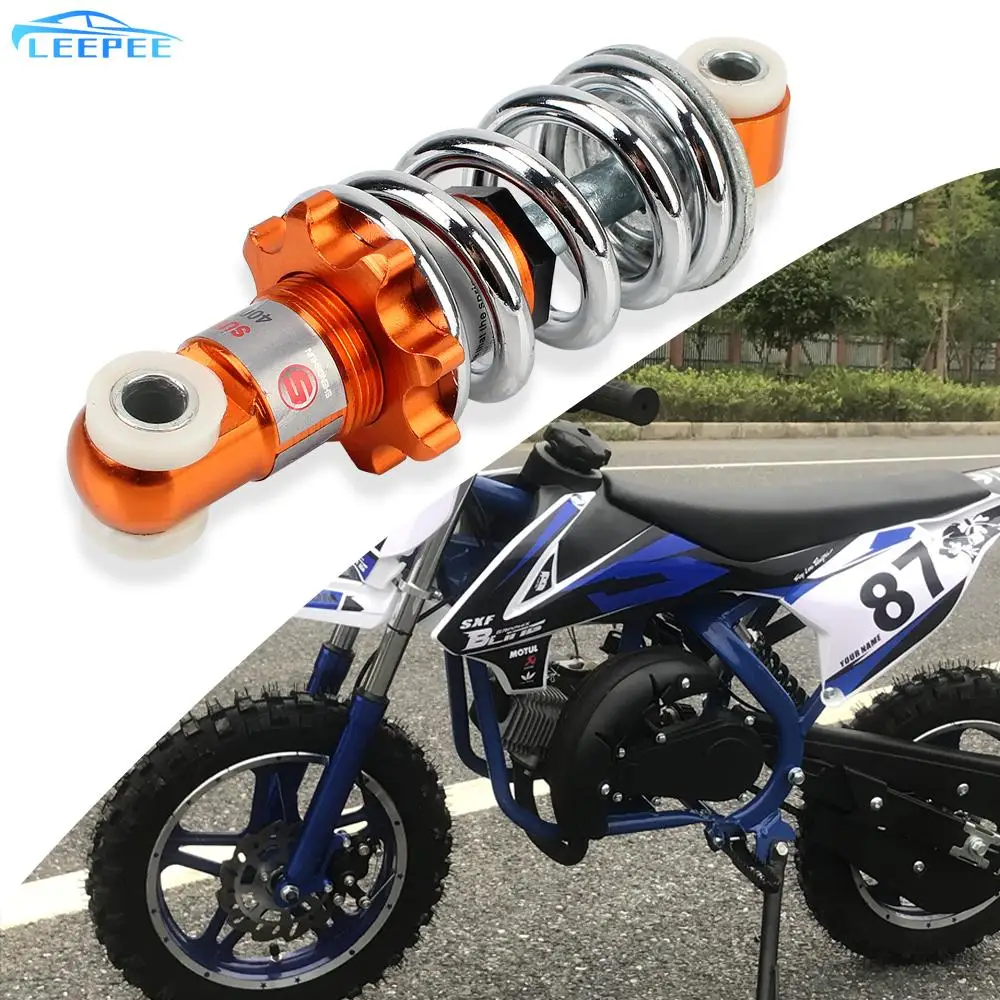 

Plated Spring Motorcycle Shock Absorber 125MM 400LB/IN Damping Pitch Motor Replacement for 49cc Mini Trot Moto Accessories