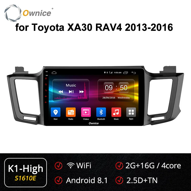 S1610 K1-High Ownice k3 k5 k6 Android 9,0 Восьмиядерный для Toyota RAV4 2013- автомобильный dvd-плеер навигация gps радио 4G LTE DSP 360 панорама - Цвет: S1610 K1-High
