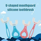 Симпатичная 2-12 старая U-образная детская Силиконовая зубная щетка детские зубы простая Детская щетка для чистки и ухода Удобная зубная щетка для полости рта