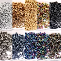 600pcs 2mm 110 glass seed spacer beads gold silver plated glass beads jewelry making handmade diy earring necklace charms