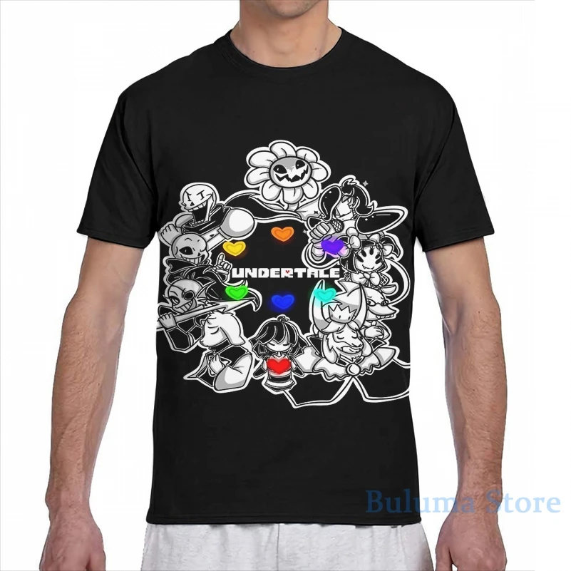 Футболка для мужчин и женщин с принтом мальчиков девочек от Undertale (Flowey Frisk Sans Papyrus