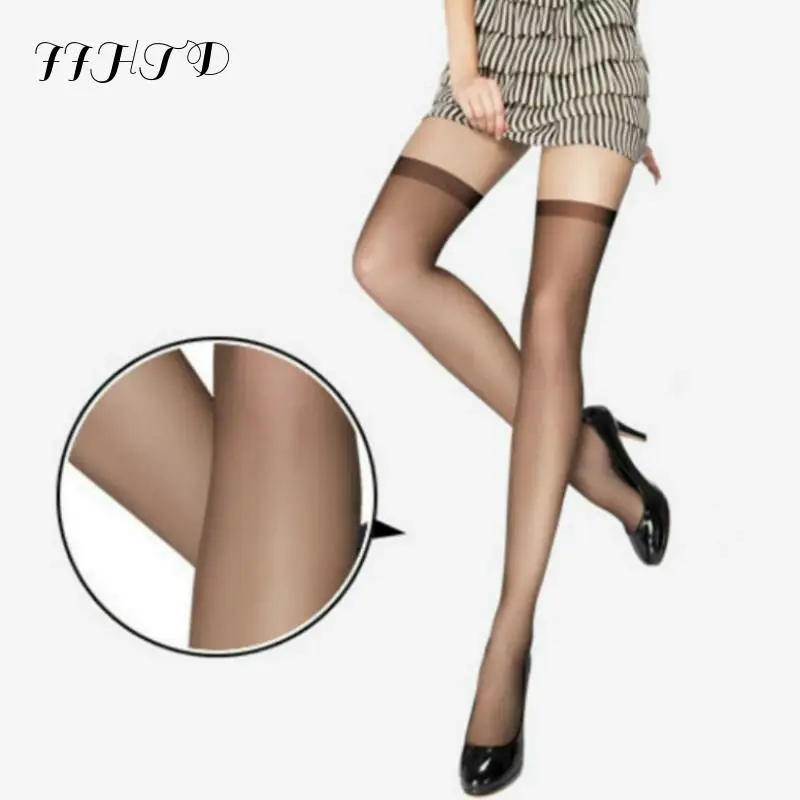 Сексуальные чулки со швом сзади прозрачные шелковые высотой до бедра Нейлоновые