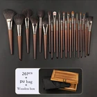 26 шт., детский набор кистей для макияжа из козьей шерсти
