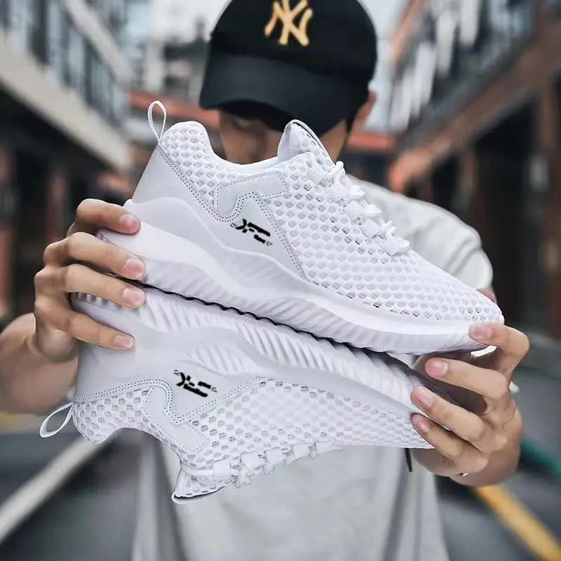 

2021 New Men's Shoes Large Hole Hollow Mesh Surface Sports Shoes Running Shoes Trendy Breathable Casual Sandals